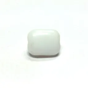 10X8MM White Glass Rectangle Bead (72 pieces)