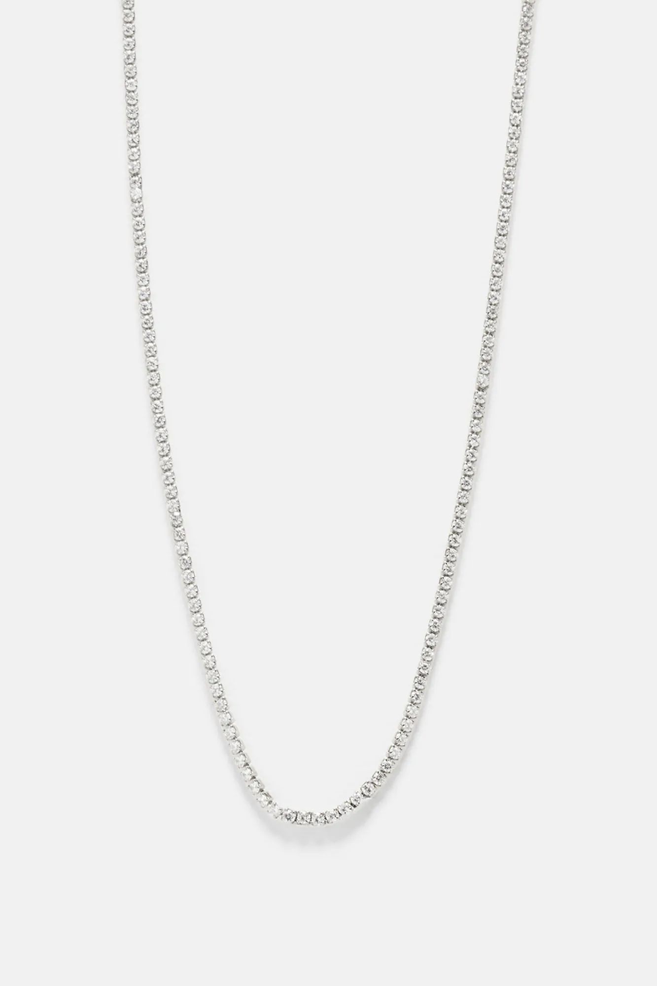 2mm Premium 18″ Tennis Chain Necklace - Silver