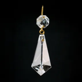 2" Triangle Crystal Prism w/ Top Bead