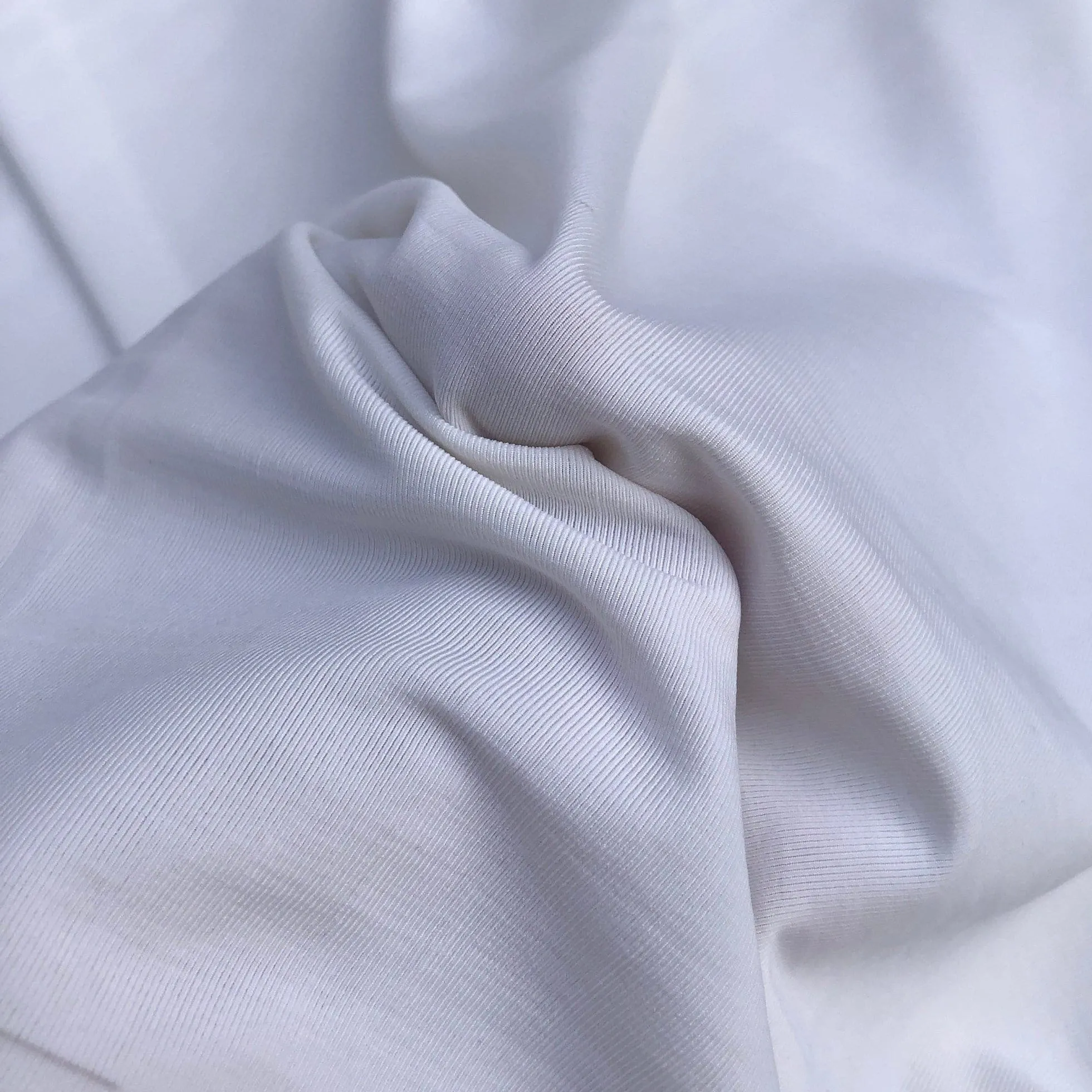 54" Solid White Nylon Spandex Lycra Stretch Blend Jersey Knit Fabric By the Yard