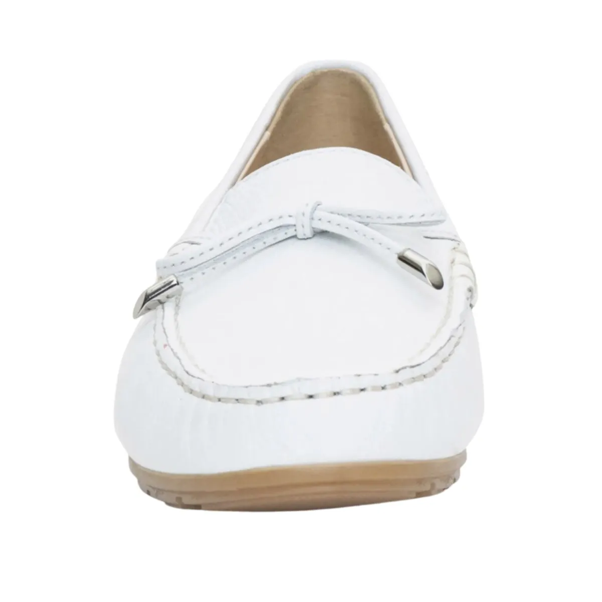 Ara Women's Amarillo Driving Moccasin White Calf Leather