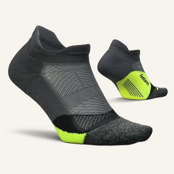 Elite Light Cushion Cushion No Show Tab Sock in Midnight Neon