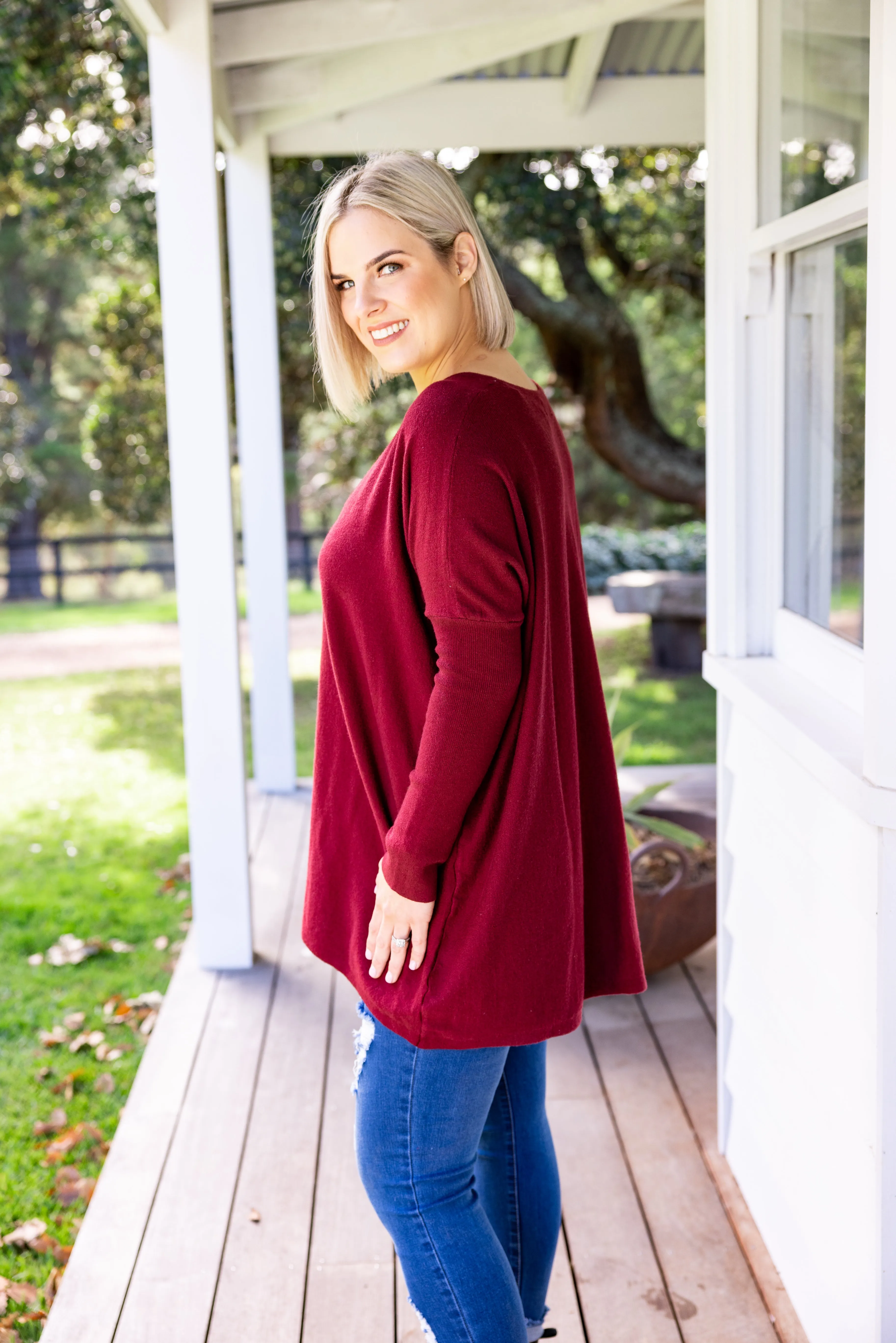 Scarlett Knit in Burgundy